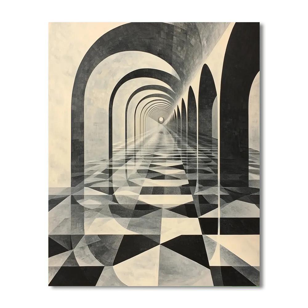 M.C. Escher Inspired Infinity's Reflection  Painting Number Kit