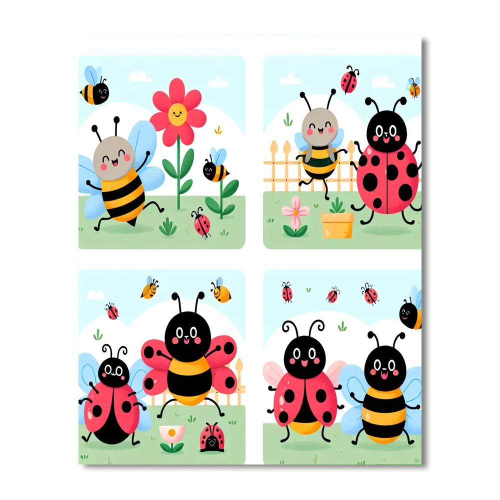 Giggling Garden Gathering Painting By Numbers Kit