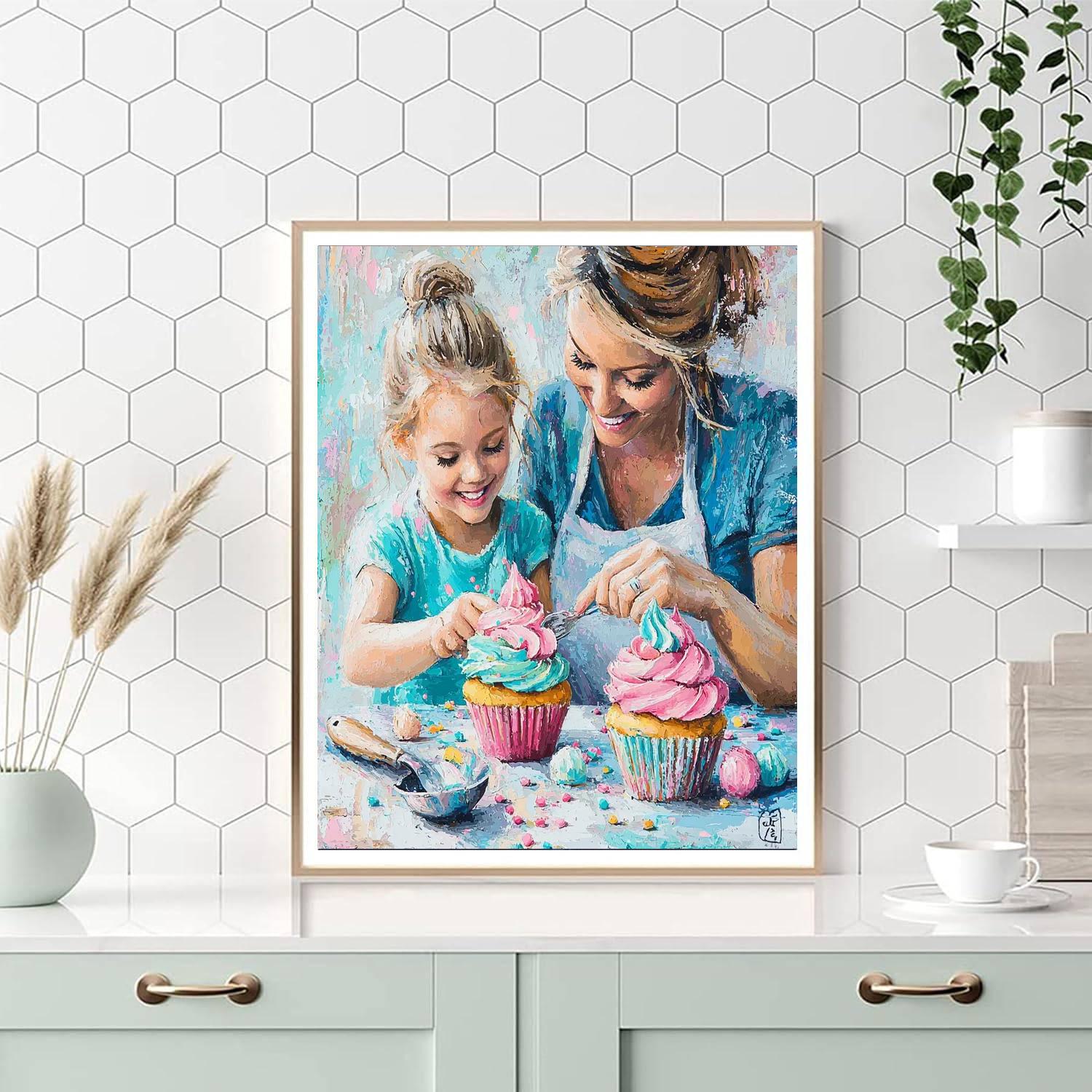 Cupcakes And Kisses Numbered Painting Kits