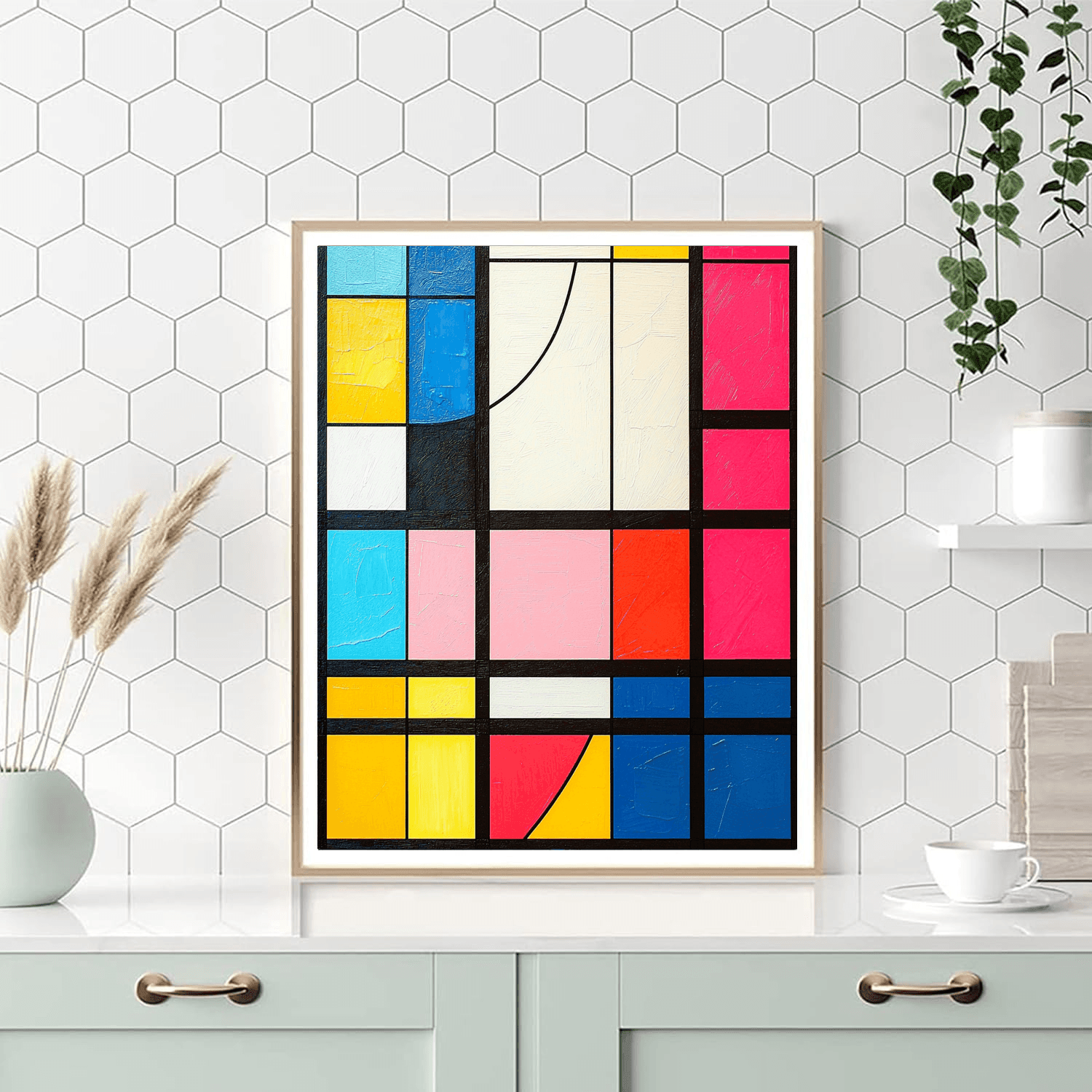 Piet Mondrian Inspired Dynamic Geometries  Paint By Numbers Kits