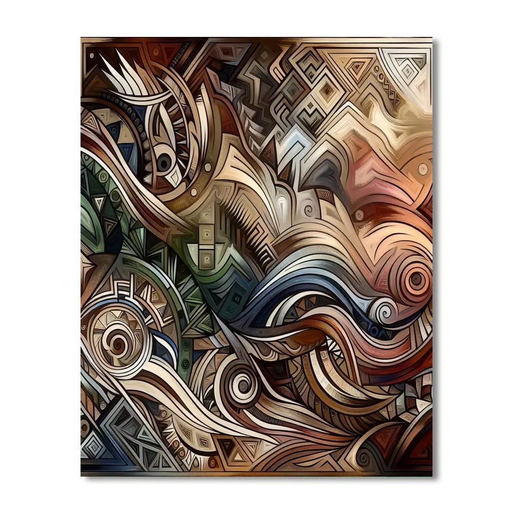 Ancient Tribal Patterns Numbered Painting Kits