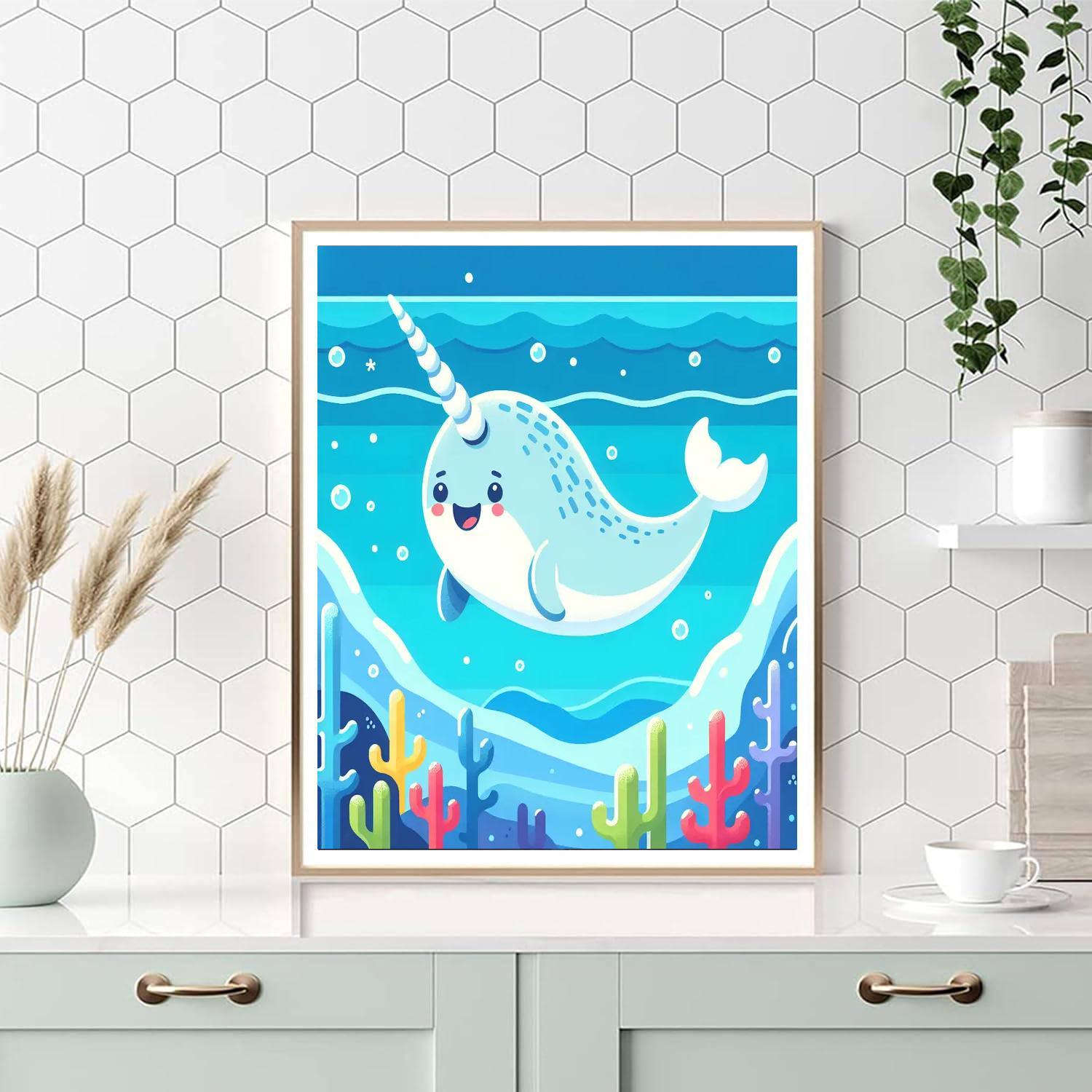 Charming Narwhal Paint By Color