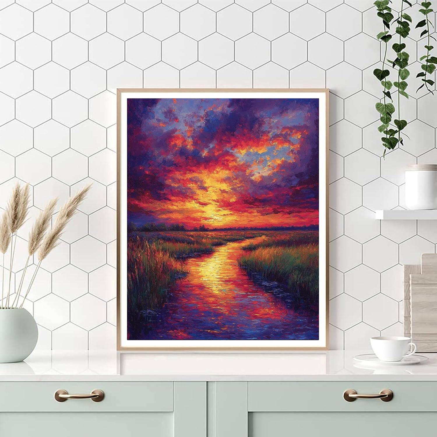 J.M.W. Turner Inspired Twilight Symphony Of Colors  Paint By Color