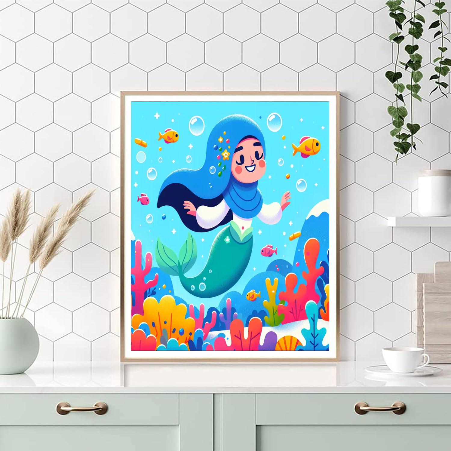 Charming Mermaid Tales Numbered Painting Kits