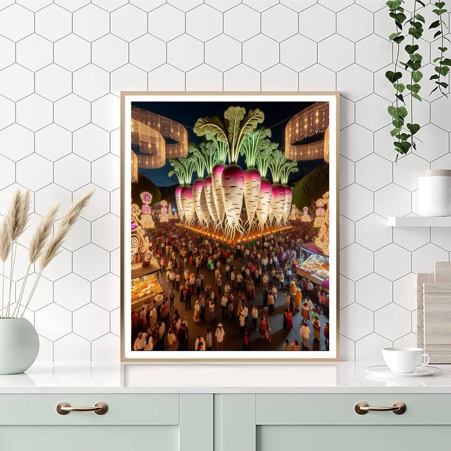 Oaxaca Night Of The Radishes - Mexico Number Painting