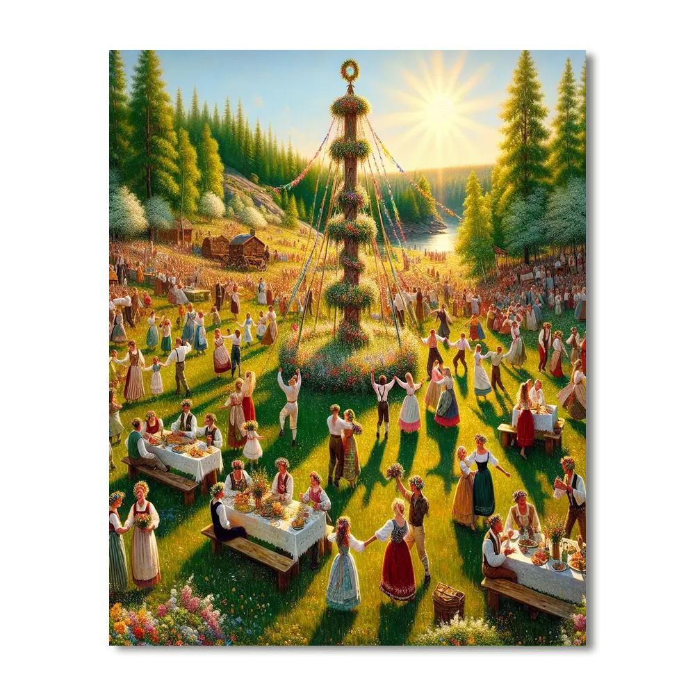 Midsummer - Stockholm Number Painting