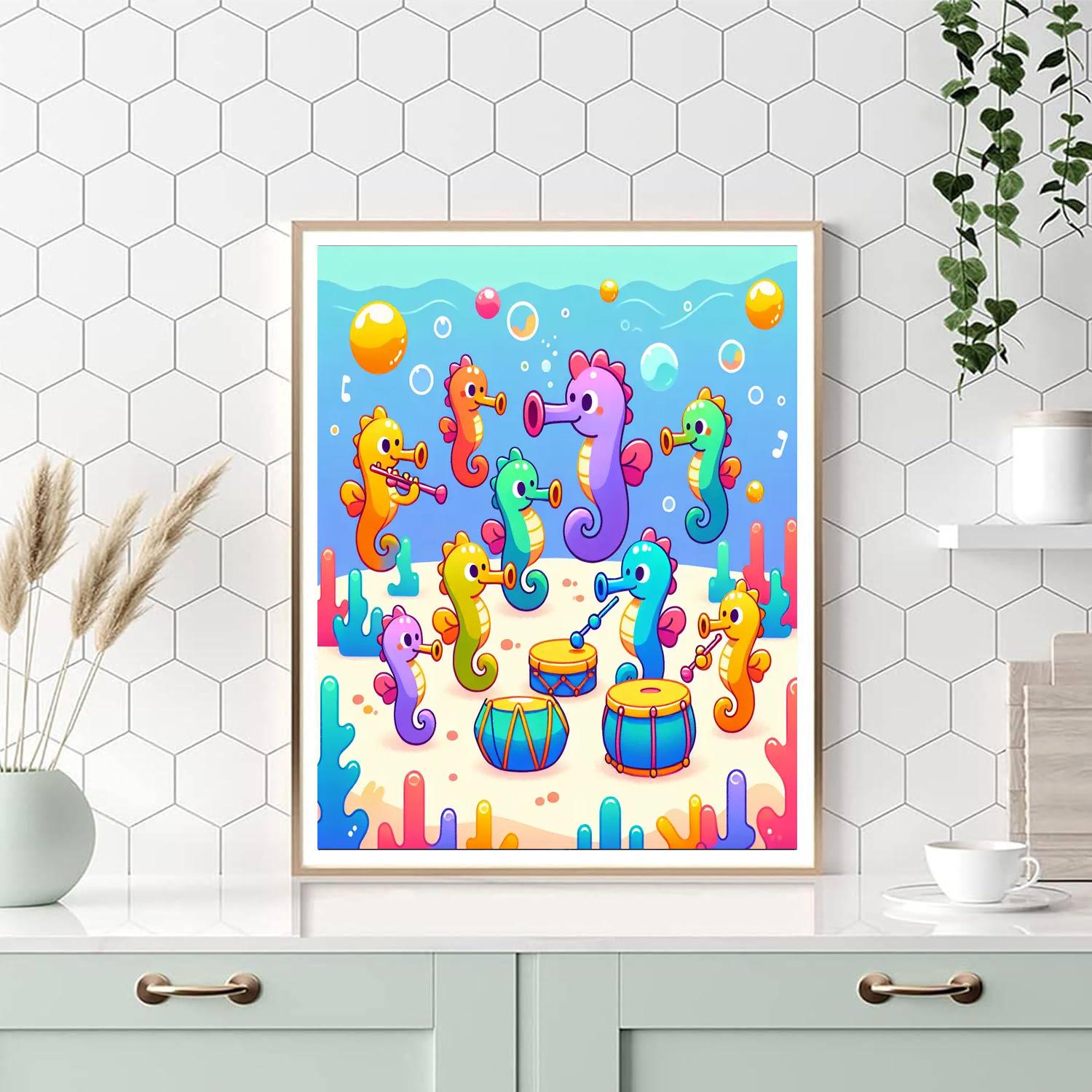 Seahorse Serenade Paint By Numbers