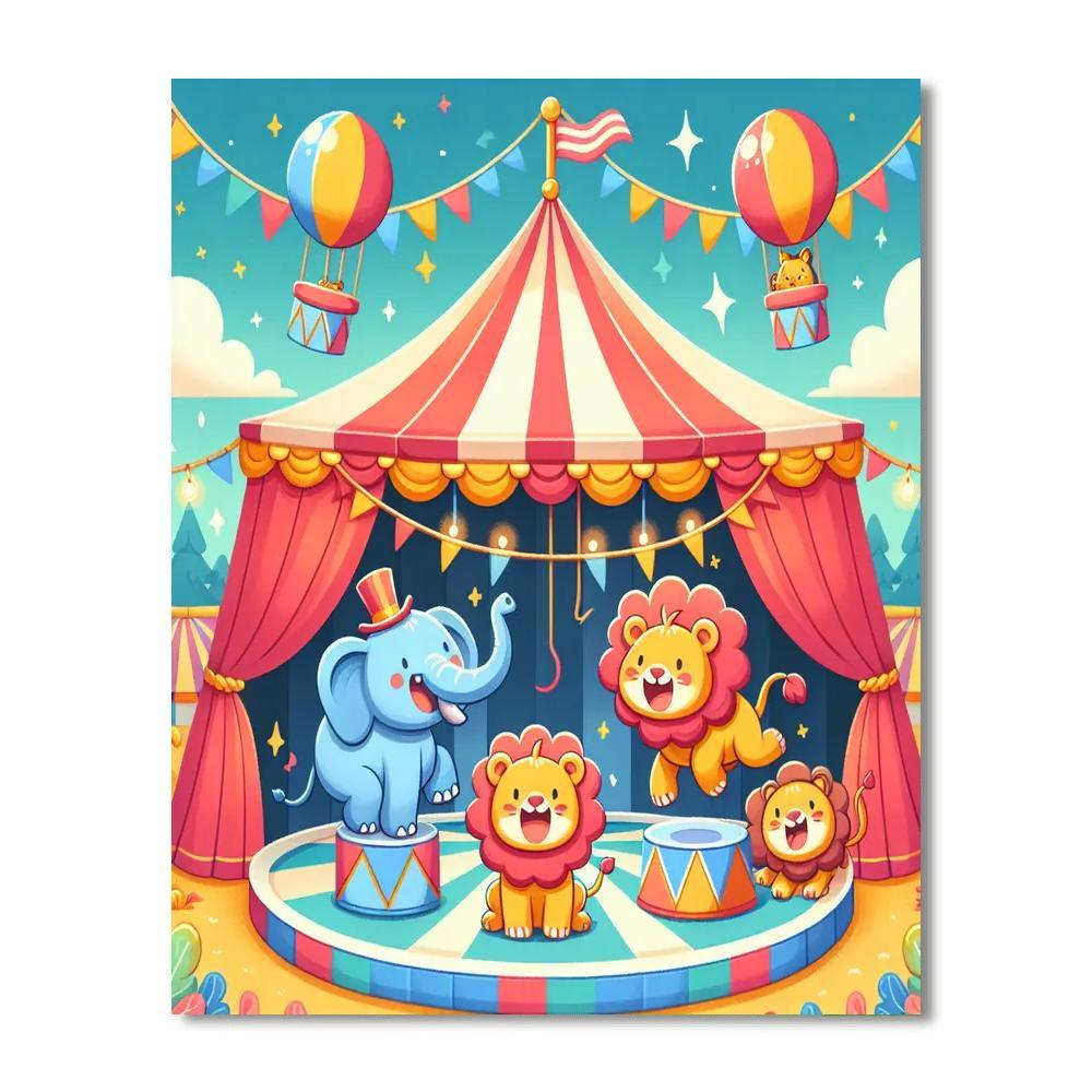 Charming Circus Acts Paint By Numbers