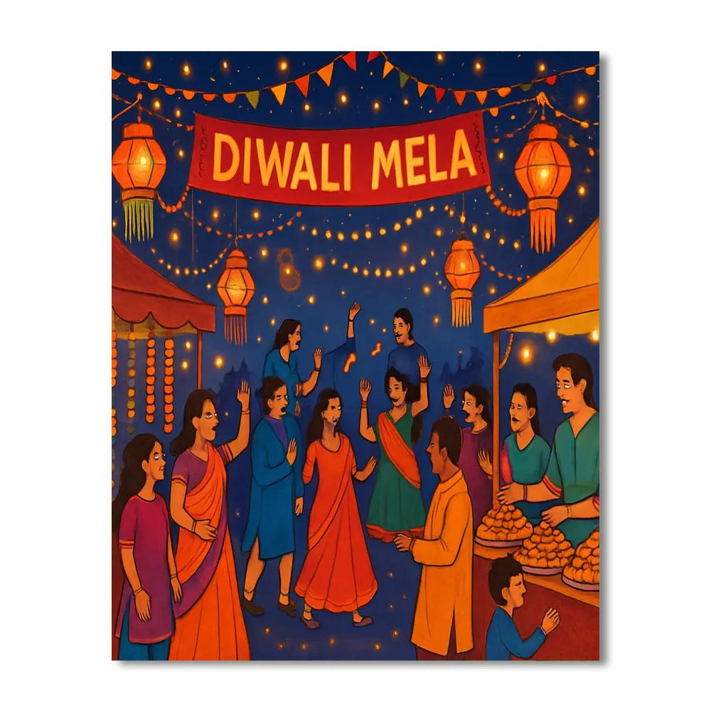 Diwali Mela - India Numbered Painting Kits