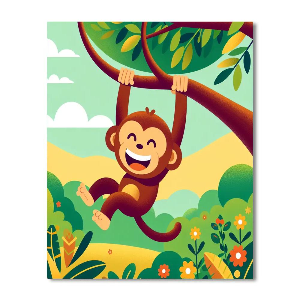 Joyful Monkey Paint By Number