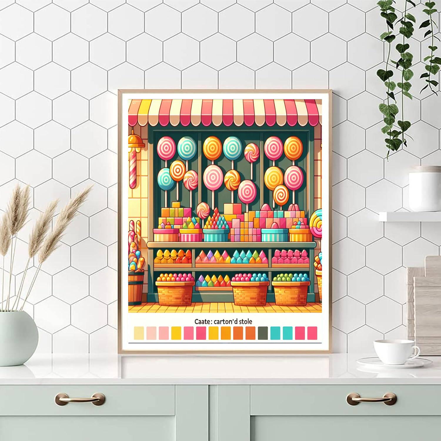 Sweet Shop Wonderland Painting By Numbers Kit