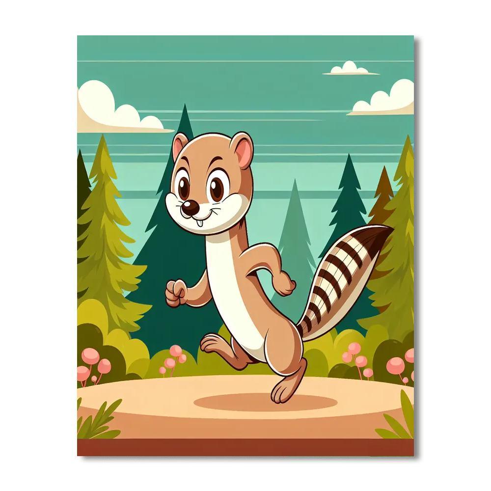 Wily Weasel Painting By Numbers Kit