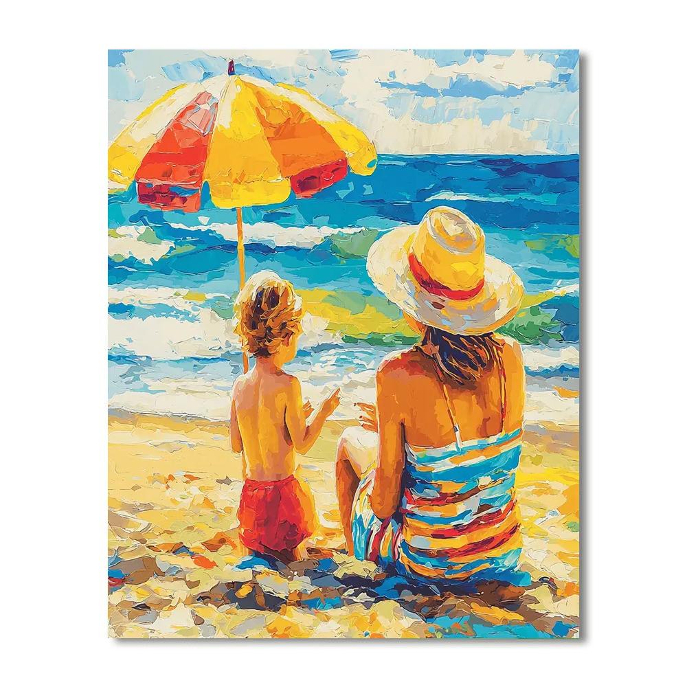 A Day At The Beach With Mom DIY Paint By Numbers