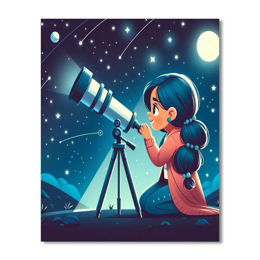 Celestial Stargazing Quest Paint By Number