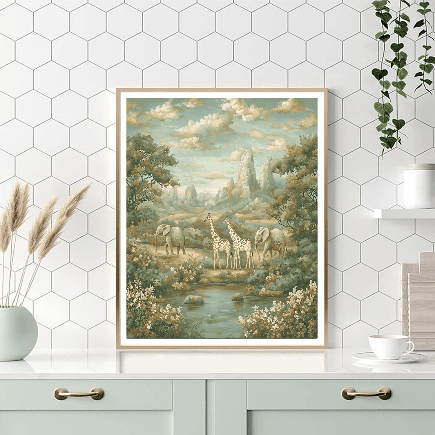 Henri Rousseau Inspired Serenity Of The Savannah  Paint By Numbers Kits
