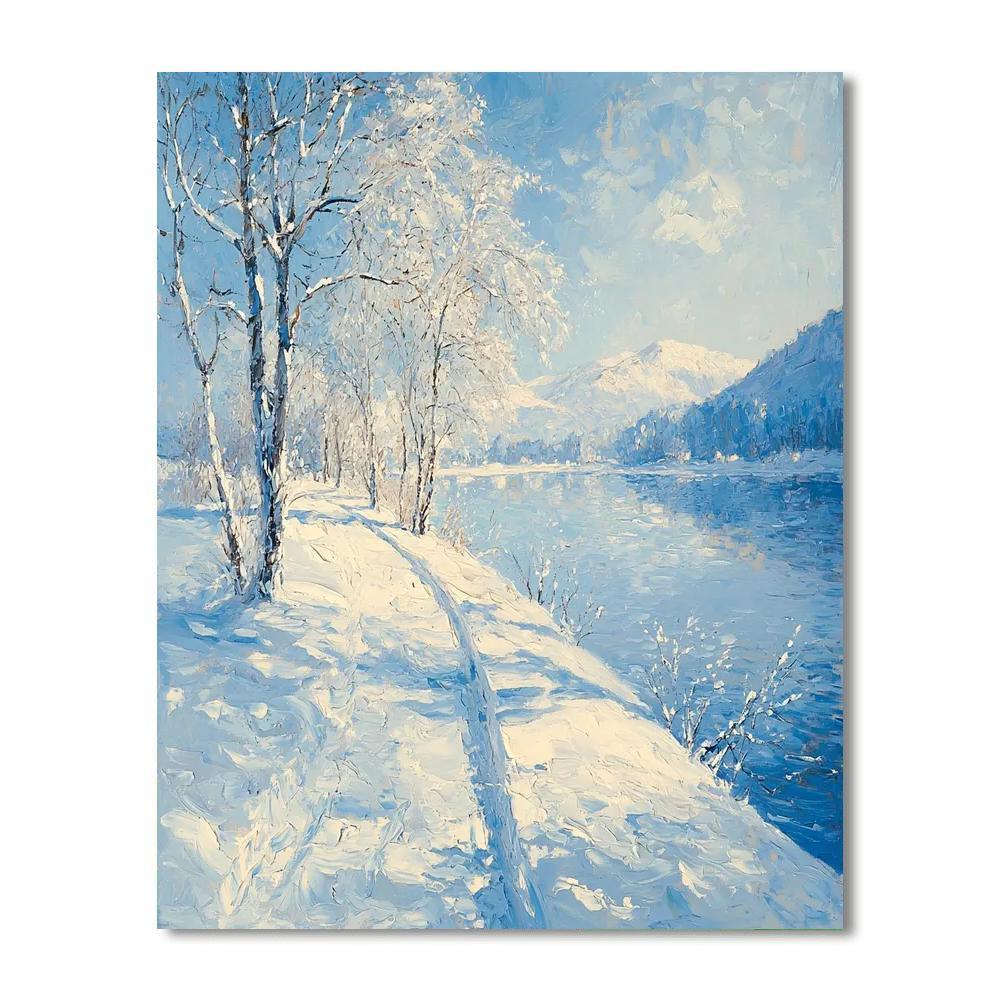 Claude Monet Inspired Monet's Winter Glow  Numbered Painting Kits