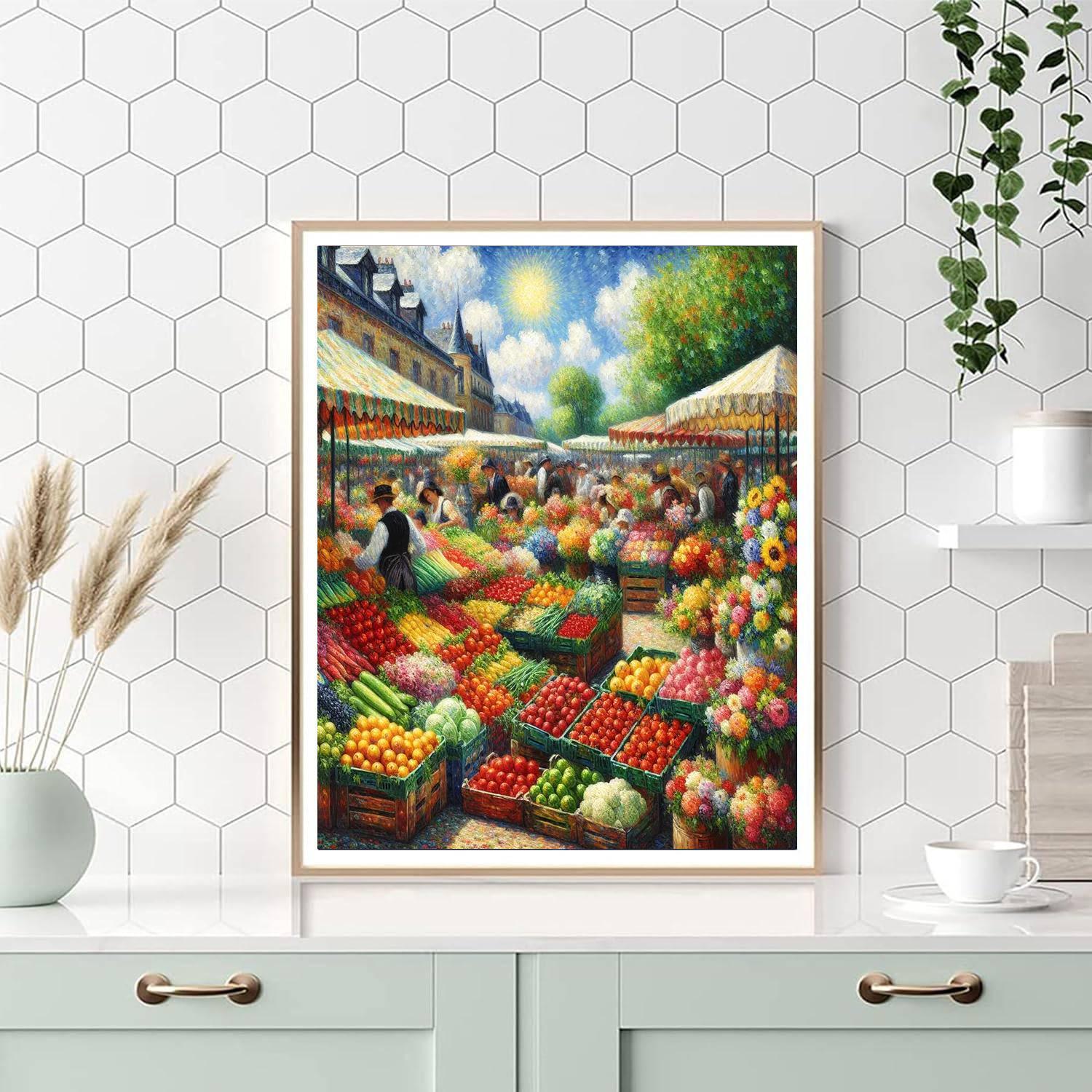 Sunny Market Stroll Numbered Painting Kits