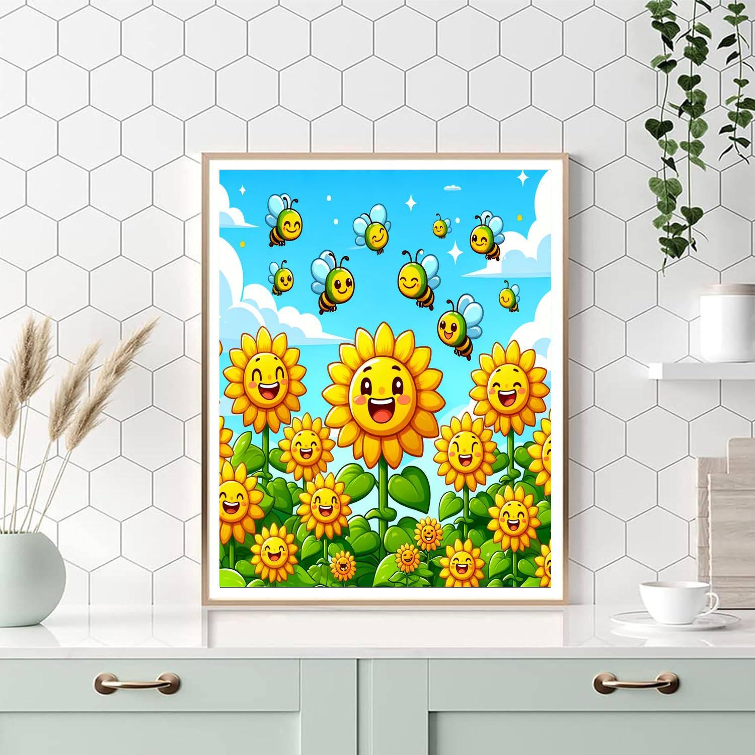 Cheerful Sunflower Festival Paint By Numbers Kits