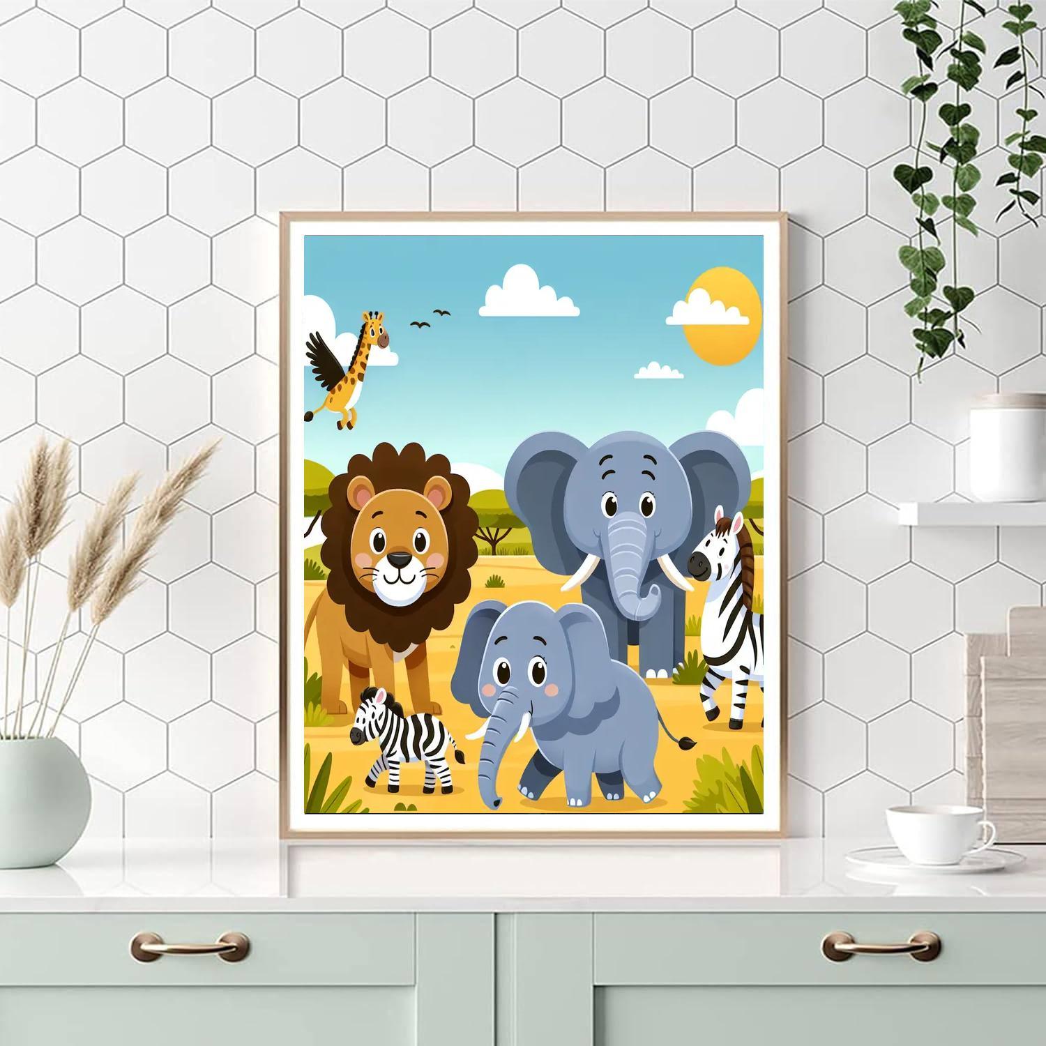 Wild Safari Animals Paint By Numbers Kits