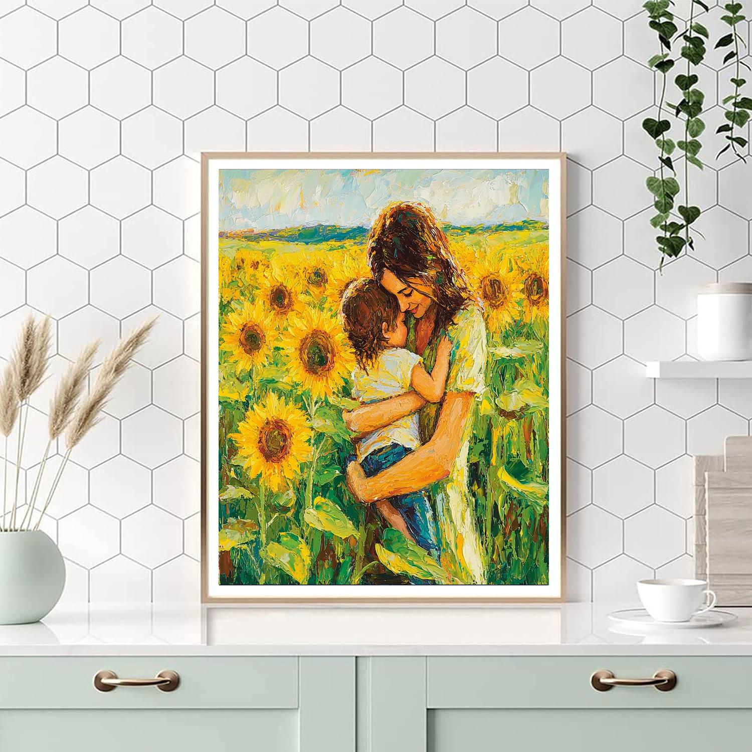Mother’s Warm Embrace Number Painting
