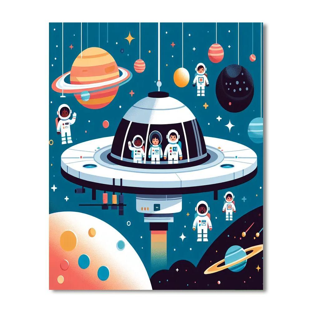 Stellar Space Station Paint By Number