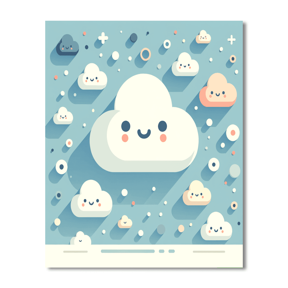 Bubbly Clouds Paint By Number
