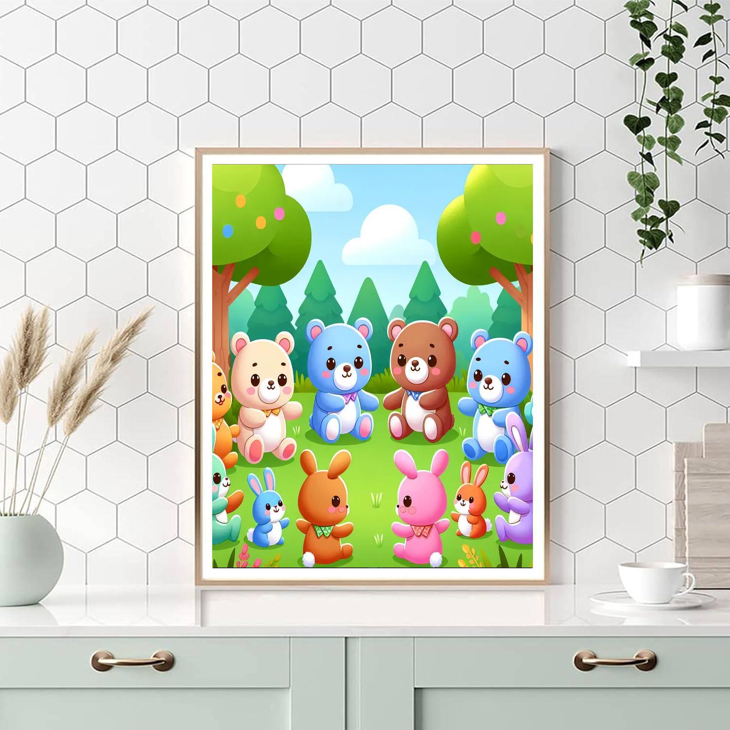 Cuddly Bears And Friends Paint By Color