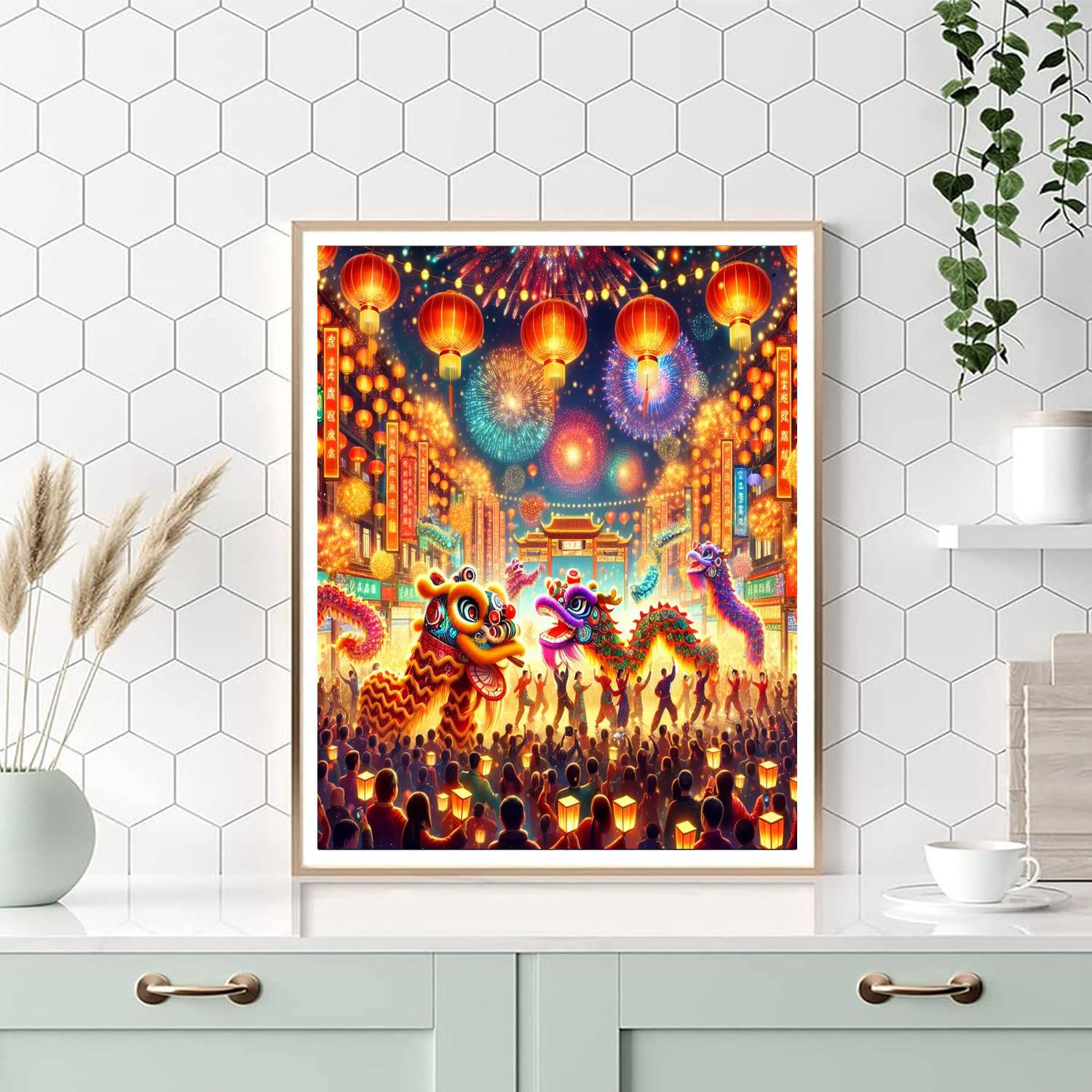 Spring Lantern Festival - China Number Painting