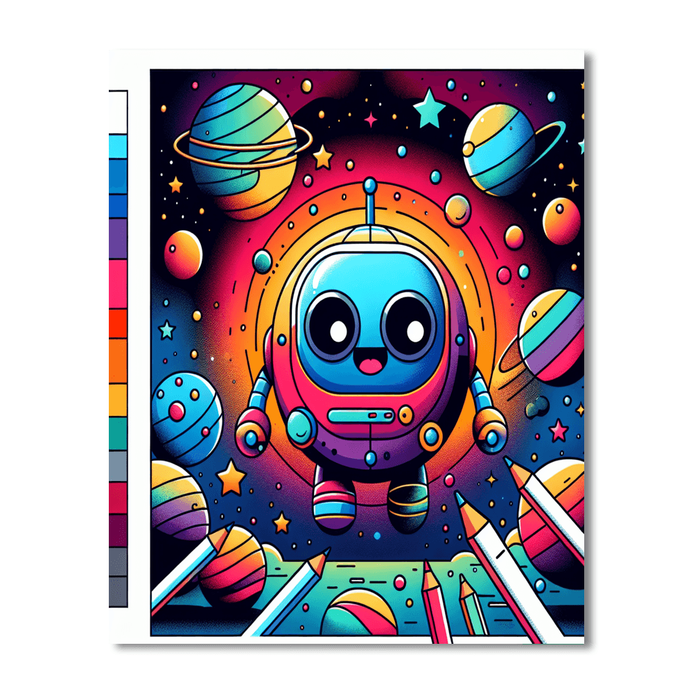 Space Explorer Robot Paint By Number