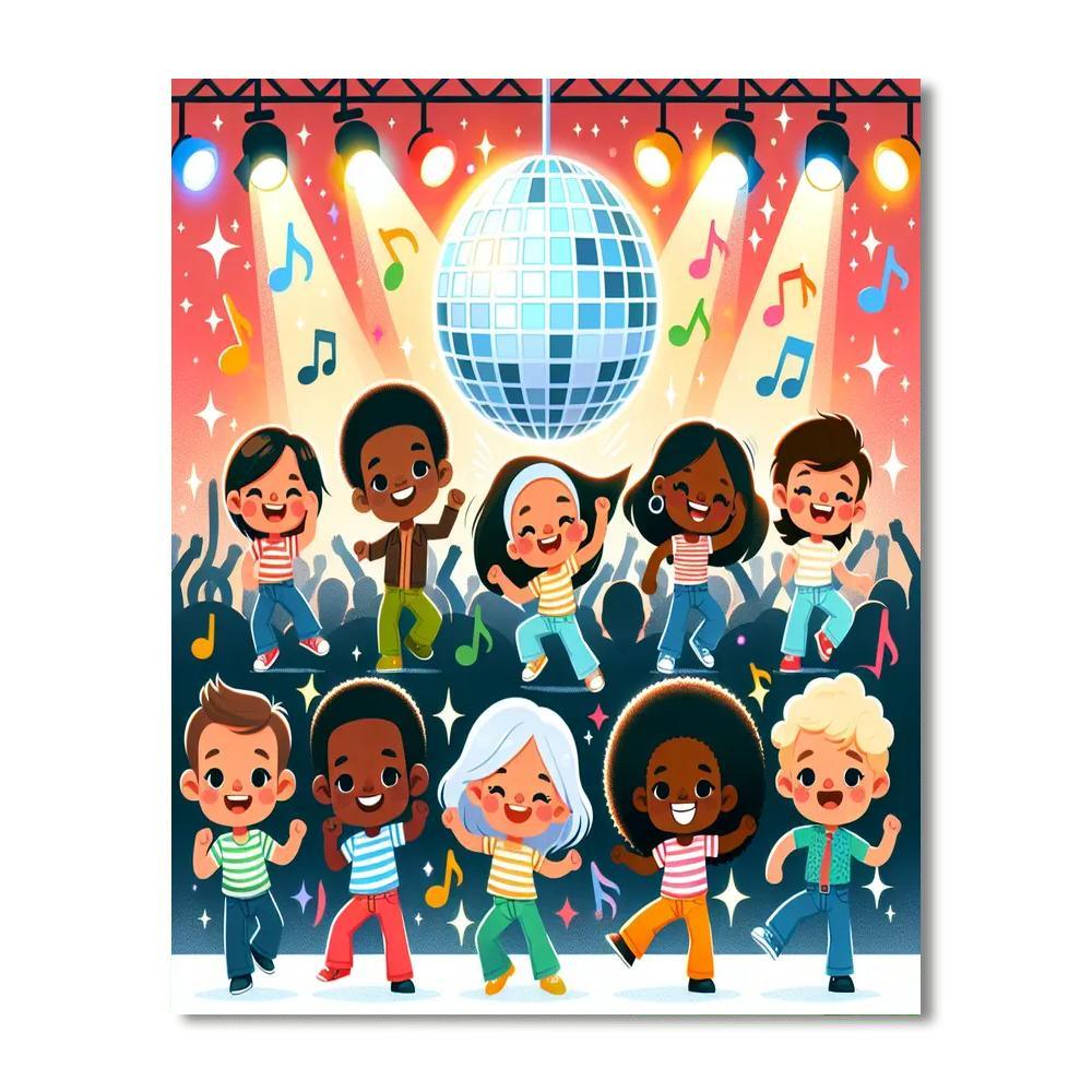 Funky Disco Fever Paint By Numbers Art