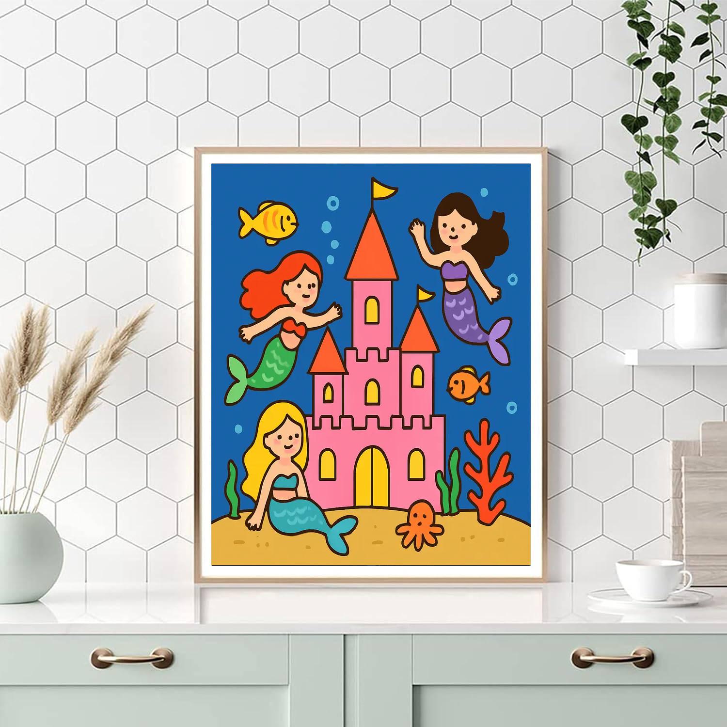 Under The Sea Castle Paint By Numbers Art