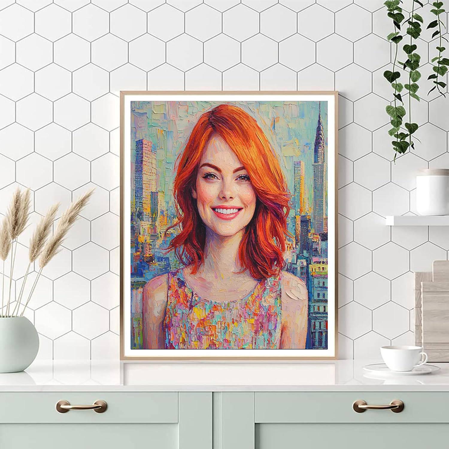 Emma Stone: A Kaleidoscope Of Charm And Talent Paint By Color