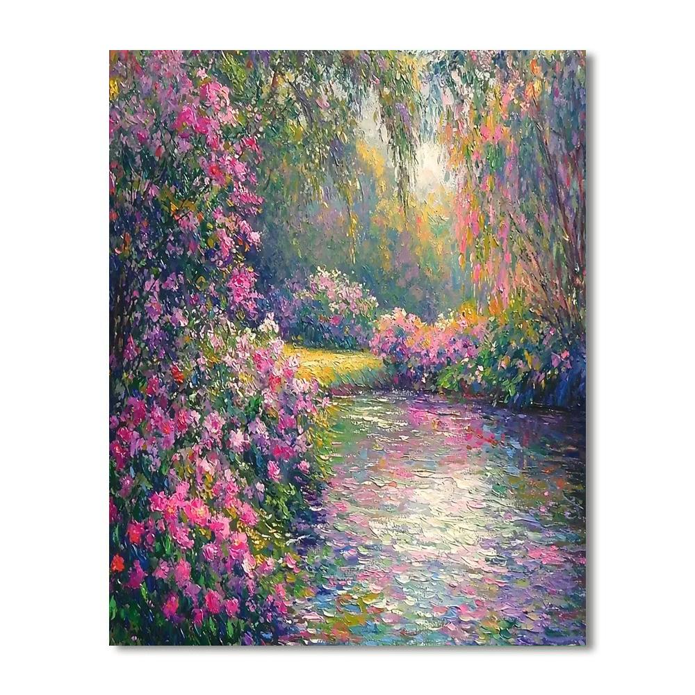 Claude Monet Inspired Serene Garden Bliss  Paint By Numbers Kits