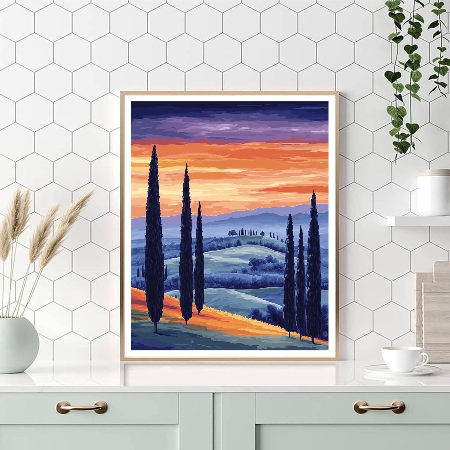 Leonardo Da Vinci Inspired The Calm Of Dusk  Paint By Numbers Art