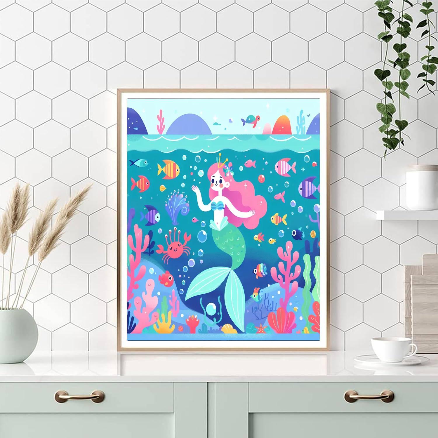 Underwater Mermaid Tale Numbered Painting Kits
