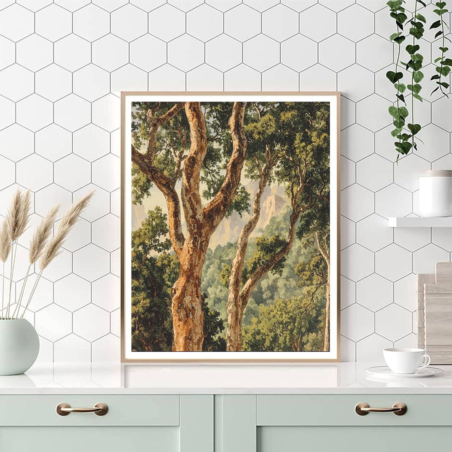 Michelangelo Inspired Silent Woods  Paint By Color