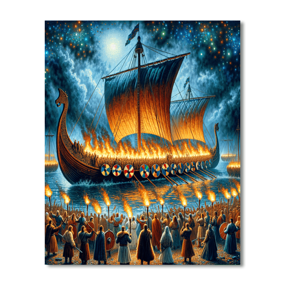 Up Helly Aa - Shetland Islands, Scotland Paint By Color