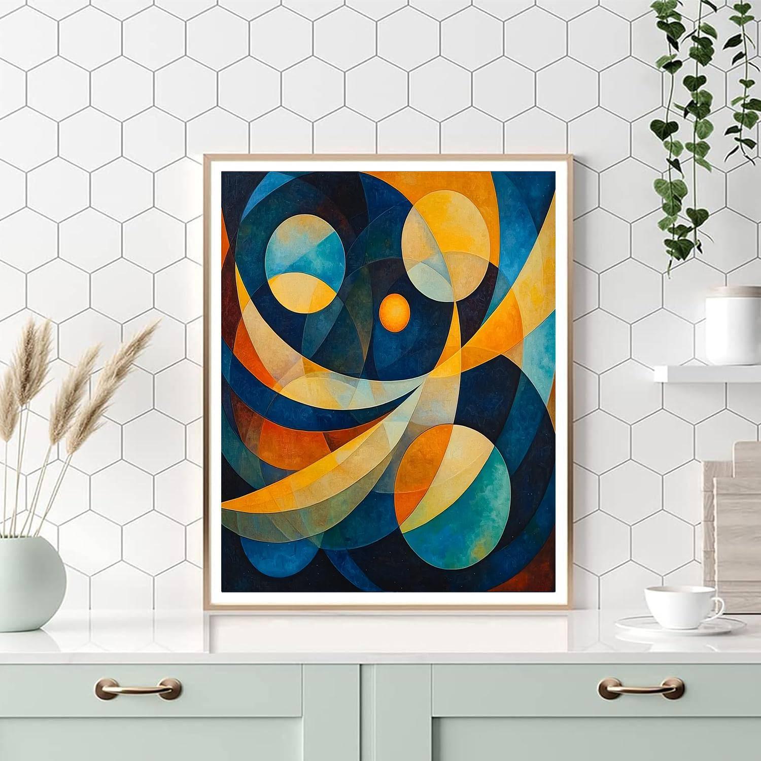 Wassily Kandinsky Inspired Abstract Solar Symphony  Painting By Numbers Kit