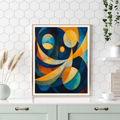 Wassily Kandinsky Inspired Abstract Solar Symphony  Painting By Numbers Kit