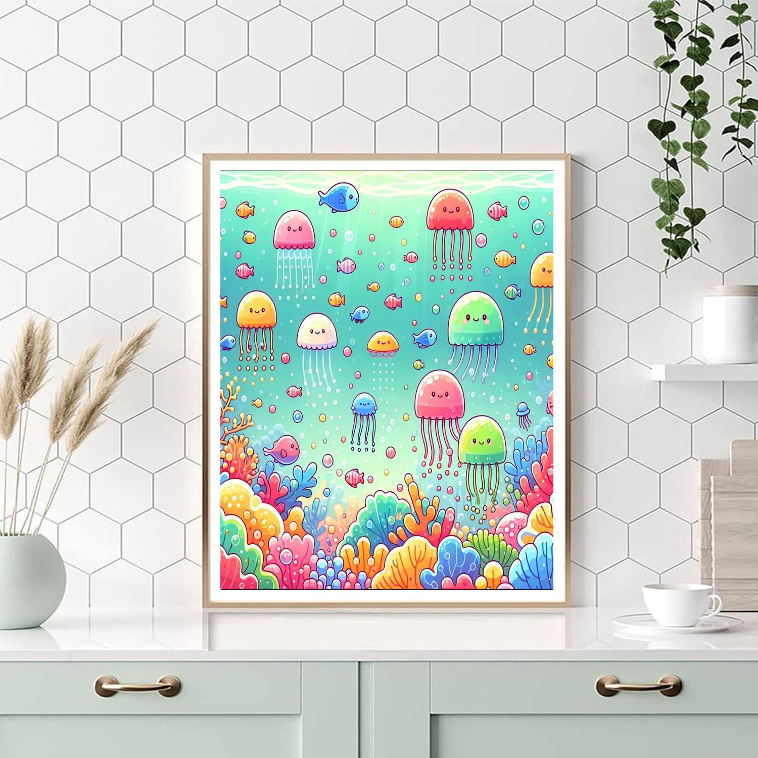 Jolly Jellyfish Party Painting By Numbers Kit