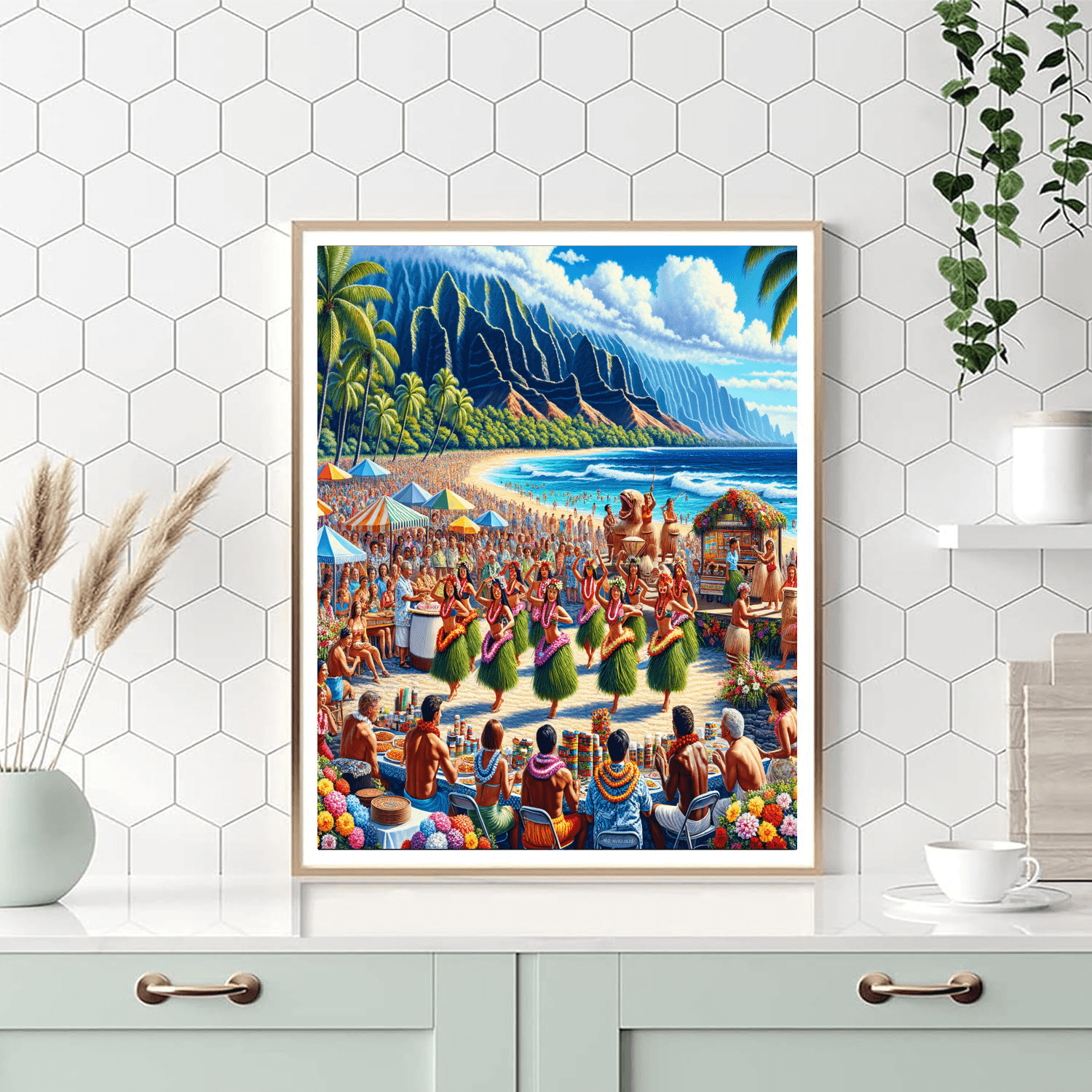 Aloha Festivals - Hawaii, Usa Painting Number Kit