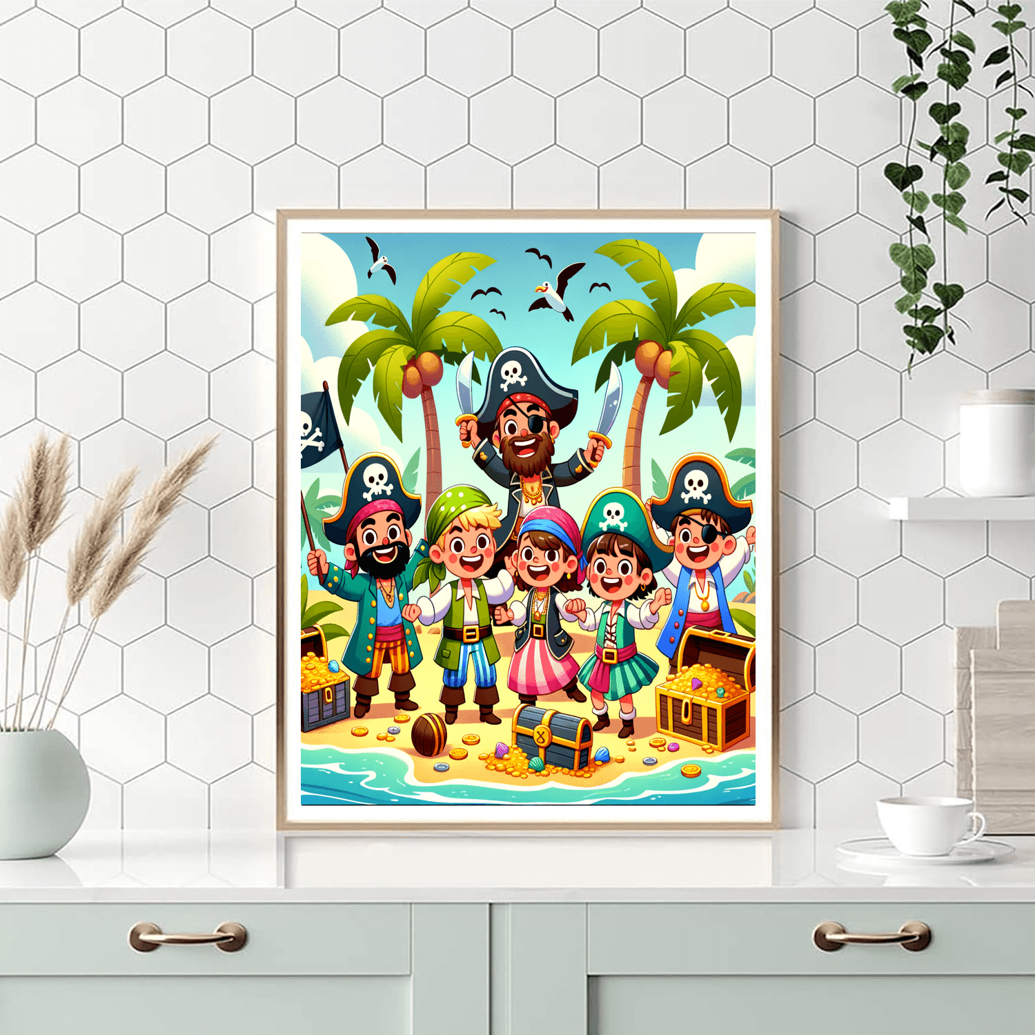Pirate's Treasure Hunt DIY Paint By Numbers