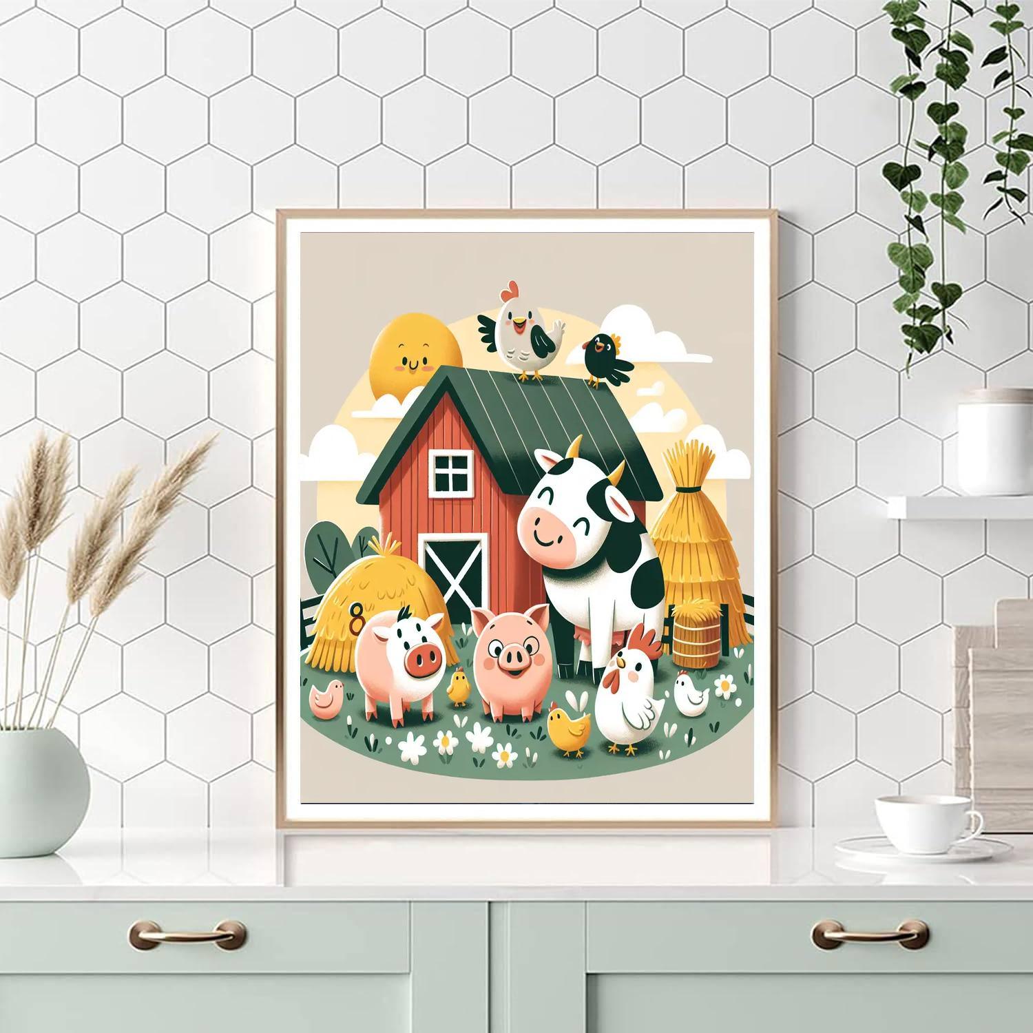 Friendly Farmyard Companions DIY Paint By Numbers