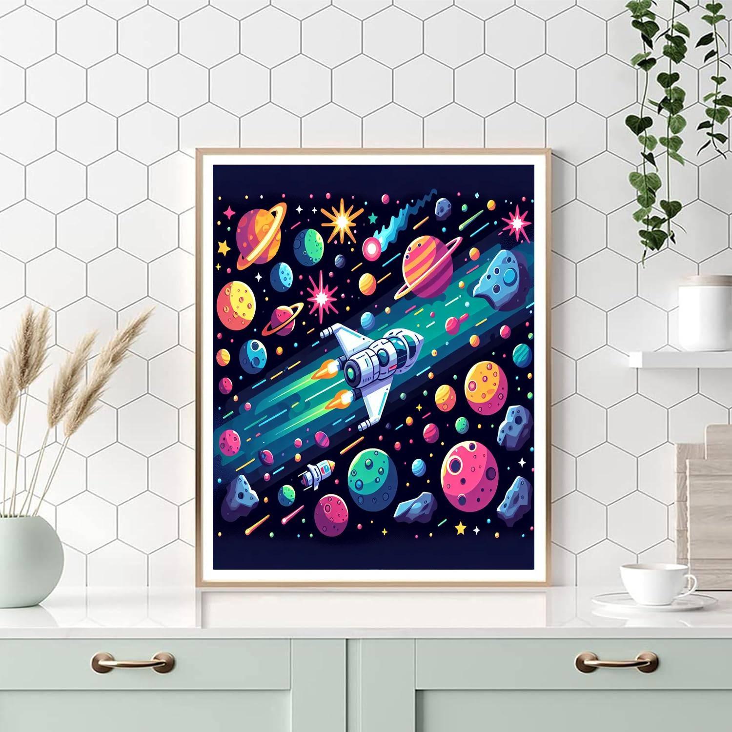 Galactic Explorer's Voyage Painting Number Kit