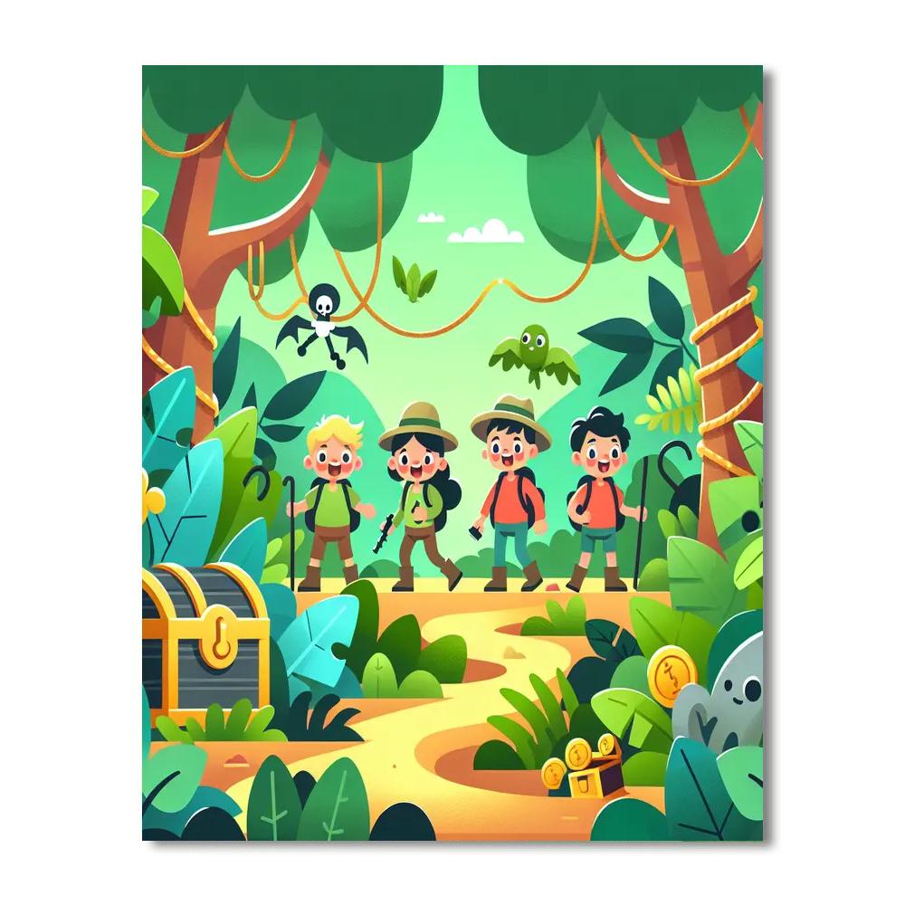 Thrilling Treasure Trail Paint By Numbers Art