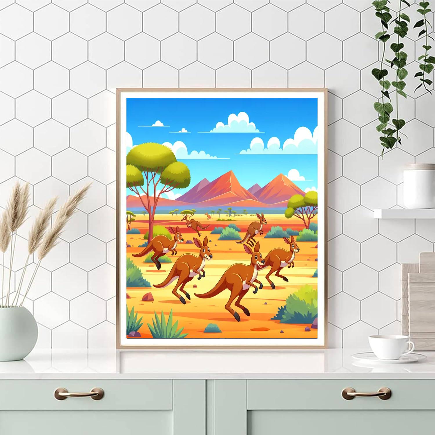 Outback Wildlife Safari Numbered Painting Kits