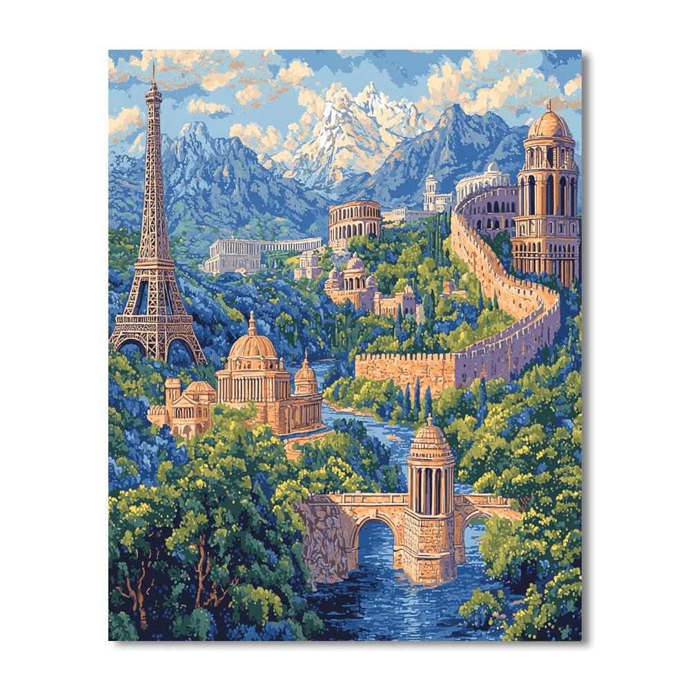 Edward Lear Inspired Journey Through Time Paint By Numbers Kits