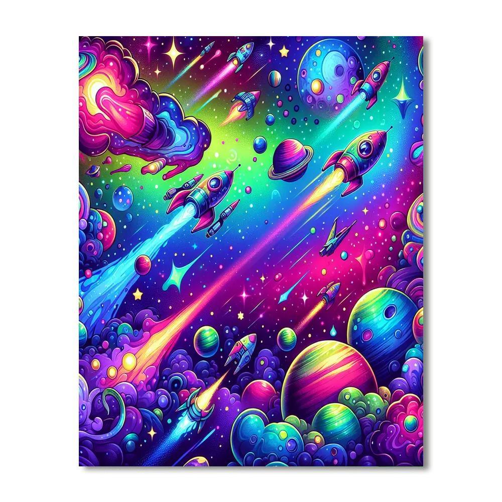 Galaxy Voyage For Kids Numbered Painting Kits