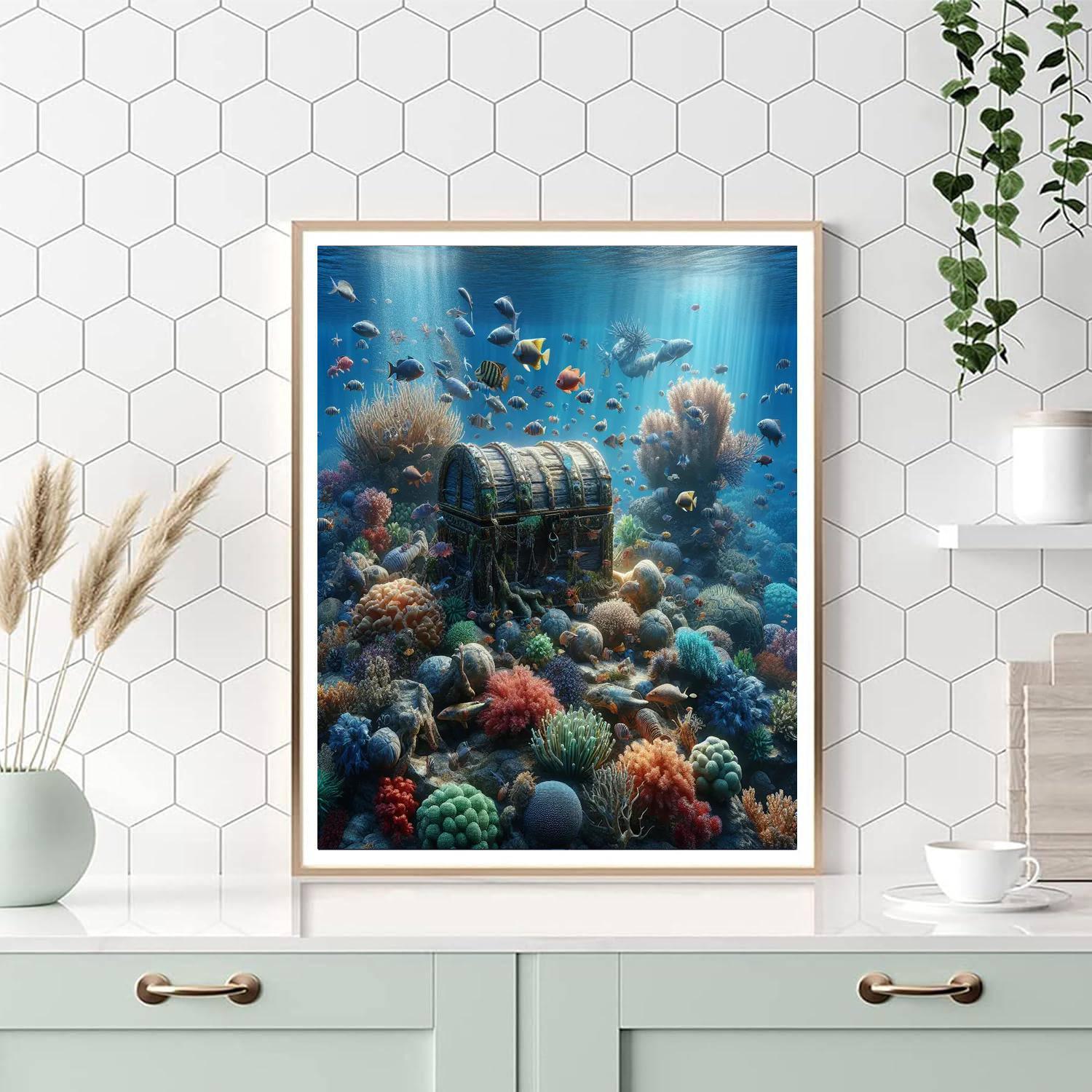 Oceanic Treasure Dive Paint By Color