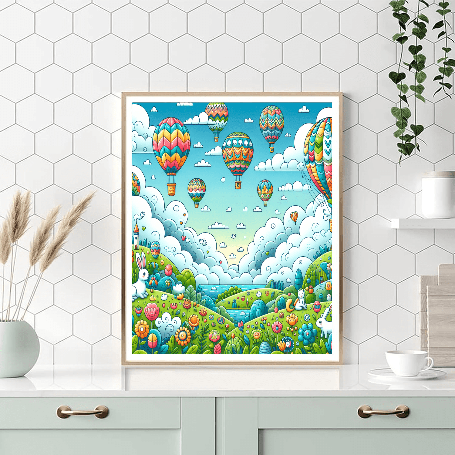 Fantasy Adventures In The Clouds Number Painting